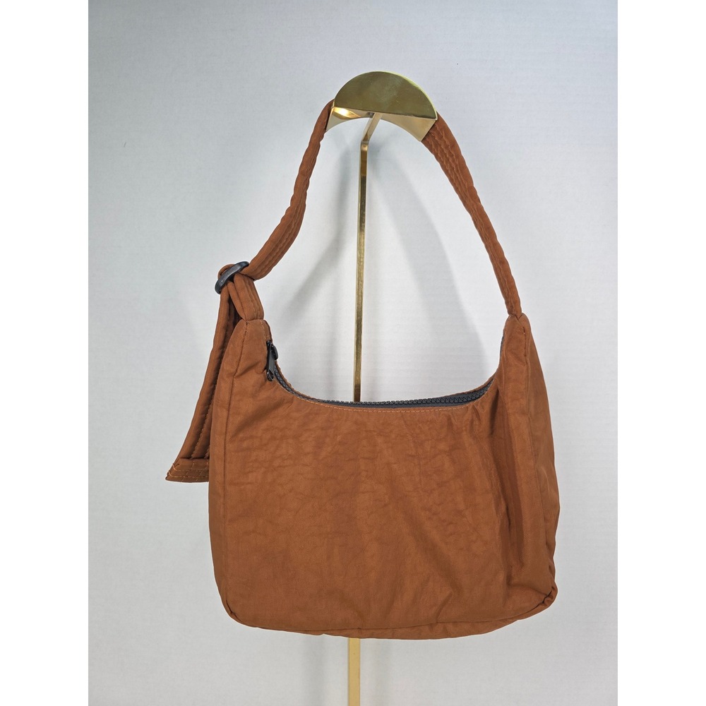 Baggu‎ Mini Nylon Shoulder Bag Brown Adjustable Strap Recycled Heavyweight